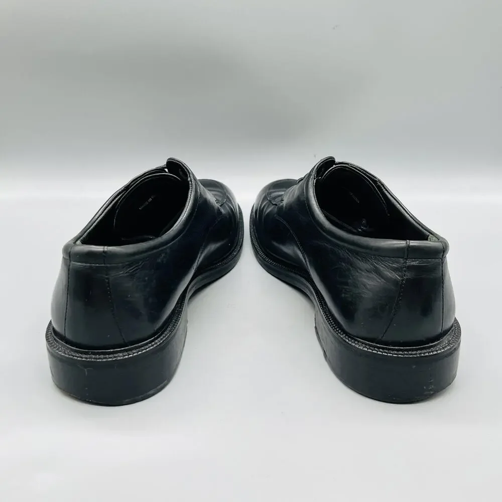 Cole Haan Shoes Men 11.5 Black Leather City Derby Oxford Dress Vtg Apron Toe